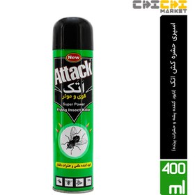 تصویر اسپری حشره کش اتک مدل Green حجم 400 میلی لیتر Attack Green Roch Killer And Flying Insect 400ml