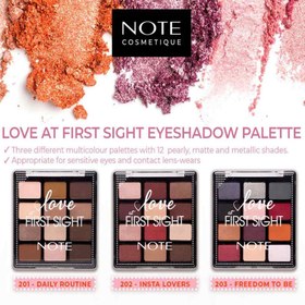 تصویر پالت سایه نوت مدل LOVE AT FIRST SIGHT NOTE LOVE AT FIRST SIGHT EYESHADOW PALETTE