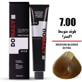 تصویر رنگ مو سری طبیعی اکسترا 120میل دوماسی 7.00-بلوند متوسط اکسترا ا Domacy Hair Color Extra Natural 120ml Domacy Hair Color Extra Natural 120ml