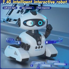 تصویر TERRIFI Robot Toys - ربات کنترل از راه دور هوشمند قابل شارژ با کنترل صدا، حسگر ژست RC، چشمان LED درخشان، رقص، آواز، ضبط، تکرار - هدایای ربات برای پسران و دختران 3 سال به بالا - ارسال 30 روز کاری 