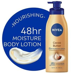 تصویر لوسیون تغذیه کننده بدن حاوی کره کاکائو مناسب پوست خشک حجم 400 میل نیوا Nivea Cacao Butter Body Lotion 400ml