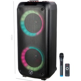 تصویر اسپیکر چمدونی برند XP PRODUCT مدل 1213 FULL RGB BLUETOOTH SPEAKER XP MODEL : 1213