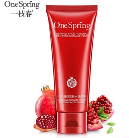 تصویر فوم شستشوی صورت وان اسپرینگ مدل انار حجم 100 میلی لیتر One Spring Facial Wash Foam, Pomegranate Model, 100 ml