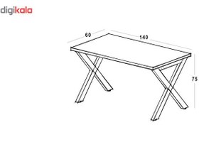 تصویر میز اداری سری داریو مدل S-X140 - قهوه ای 