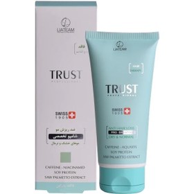 تصویر شامپو تخصصی ضد ریزش خشک و نرمال تراست Trust specialized anti-hair loss shampoo for dry and normal hair