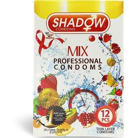 تصویر کاندوم شادو مدل Mix بسته 12 عددی Shadow Mix Condoms 12 Pcs