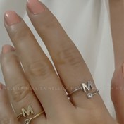 تصویر انگشتر زنانه حروف حرف M 