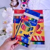 تصویر مدادرنگی مثلثی ۱۲ و ۲۴ رنگ ووک 