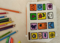 تصویر جامدادی طرح پنجره گل ها 