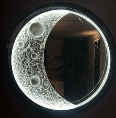 تصویر تابلو آینه کره ماه(قطر30cm) mirror panel of the moon