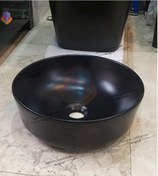 تصویر کاسه روشویی کوتینگ مشکی مات مدل 3034 