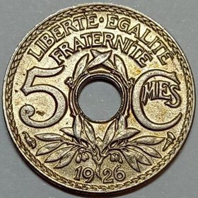 تصویر سکه 5 سنتیم قدیمی فرانسه 1926 (UNC) 