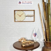 تصویر ساعت دیواری افقی مدل G70 چوبی فانتزی 