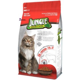تصویر غذای خشک JUNGLE مخصوص گربه بالغ با طعم بره 500 گرم 