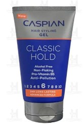 تصویر ژل حالت دهنده مو سر قوی classic hold کاسپین caspian حجم ۱۵۰ میل 