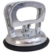 تصویر قاپک شیشه (مکنده) تک قلو فلزی رنگ استیل GLASS SUCTION PLATE 