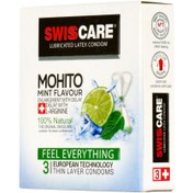 تصویر کاندوم سوئیس کر مدل Mohito Mint Flavour بسته 3 عددی ا Swiss Care model Mohito Mint Flavour Condom -package 3 pieces Swiss Care model Mohito Mint Flavour Condom -package 3 pieces