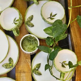 تصویر ست پذیرایی طرح برگ 