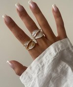 تصویر انگشتر میناکاری - نقره ای 