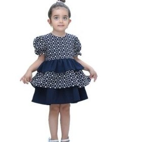 تصویر پیراهن دخترانه بچگانه چهارخانه آستین بلند 