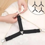 تصویر نظم دهنده و نگهدارنده روتختی لوفایبر مدل سه شاخه مجموعه 4 عددی - سفید 