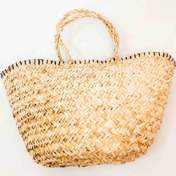 تصویر زنبیل حصیری ساده بامبو کد ZaHaSaC4 