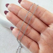 تصویر زنجیر استیل نقره ای - زنجیر دیپلمات ظریف 