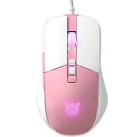 تصویر موس Onikuma CW916 - سفید صورتی professional gaiming mouse oikuma cw916