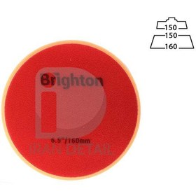 تصویر پد پولیش متوسط روتاری نارنجی 150 میلی متری برایتون مدل Brighton Rotary Medium Cut Polishing Pad 150mm 