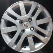 تصویر رینگ فابریک سایز ۱۵ نقره‌ای مدل صلیبی (نیریز) ا Original Wheel size 15" Silver Neyriz Original Wheel size 15" Silver Neyriz