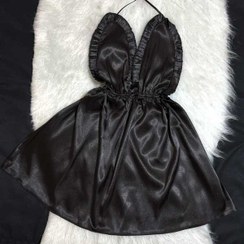 تصویر لباس خواب ساتن زنانه پشت ضربدری با بند بلند قابل تنظیم 