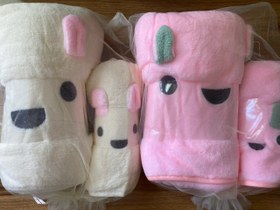 تصویر ست حوله استخری و دست عروسکی میکروفایبر با جذب بالا 