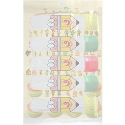 تصویر بسته 5 عددی کپسول گیفت کندی باکس نشانه حرف ق 