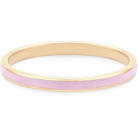 تصویر انگشتر باریک مینا صورتی صدفی 