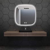 تصویر آینه سرویس بهداشتی دلفین مدل ضدبخار TCH-HT-SQ 61 