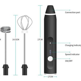 تصویر کف‌ساز و هم‌زن شیر و قهوه شارژی USB مدل ‎UL3 