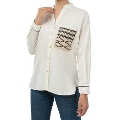 تصویر شومیز زنانه کرم سرژه Serge کد 232177 