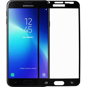 تصویر گلس ضد خش و محافظ تمام چسپ سامسونگ SAMSUNG G610 J7 PRIME FULL 9D BLACK 