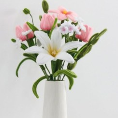 تصویر گلدان لاله و لیلیوم 