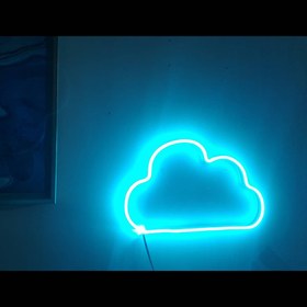 تصویر نئون مینیمال طرح ابر ساده minimal neon of simple cloud