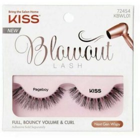 تصویر مجموعه دو عدد مژه مصنوعی بلک پیج‌بو حبابی برند kiss Pair Of Blowout Pageboy False Eyelashes Black