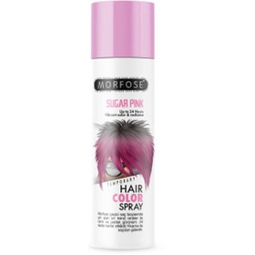 تصویر اسپری رنگ مو موقت حجم 150میل مورفوس Sugar Pink Morfose Hair Color Spray 150ml