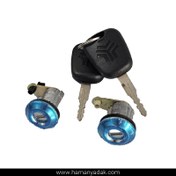 تصویر قفل درب جانبی پراید با کلید دو کفه نصیر 