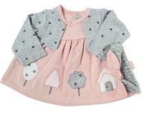 تصویر پیراهن طرح کت دار با تل طرح کلبه و گل دانالو Danaloo 