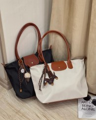 تصویر کیف دوشی زنانه چرم مصنوعی لانگ چمپ سایز بزرگ 