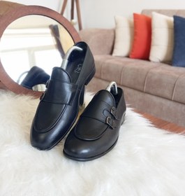 تصویر کفش مردانه چرم کالج دو سگک ماندگار shoes men leather tabriz