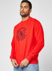 تصویر سویشرت یقه گرد لوگو برند Tommy Hilfiger Logo Crew Neck Sweatshirt