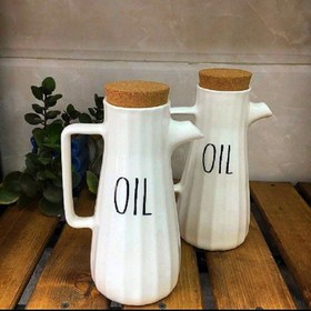 تصویر روغن ریز سرامیکی درب بامبو یک لیتری Fine ceramic oil