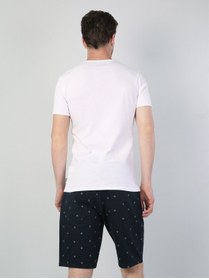 تصویر تی شرت آستین کوتاه سفید مردانه کولینز کد:CL1042915 