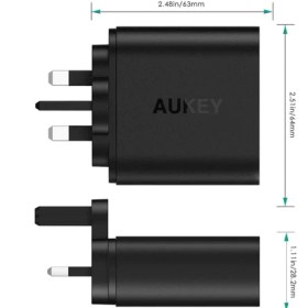 تصویر آداپتور 2 پورت PA-T13 آکی Aukey Dual USB Charger with Qualcomm Quick Charge 3